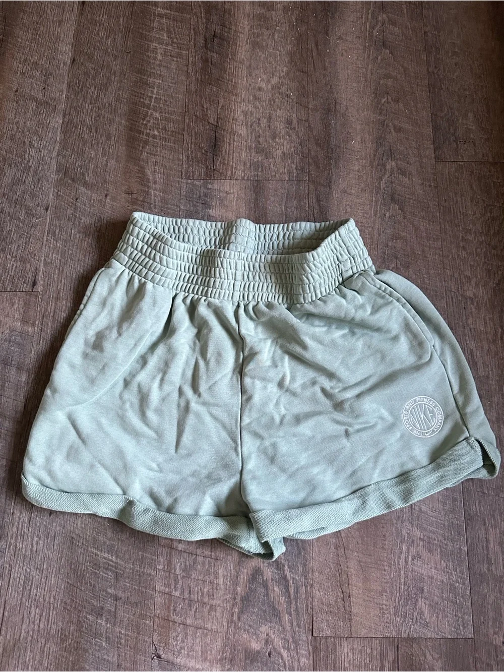 Nike Women’s High-Waist Sage Green Lounge Shorts